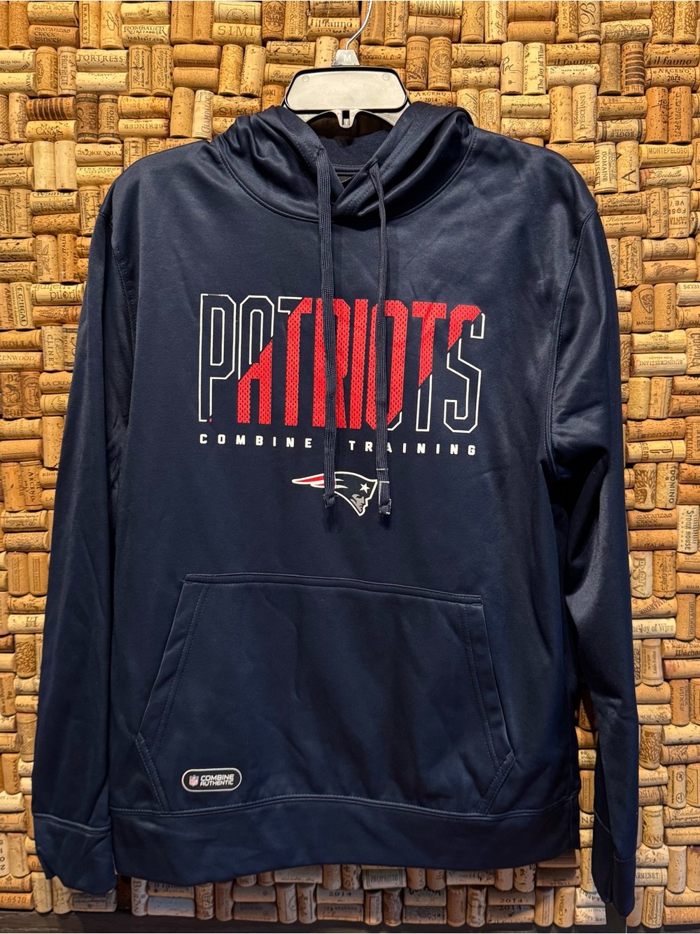 NFL Navy Pullover Hoodie with Red and White Accents